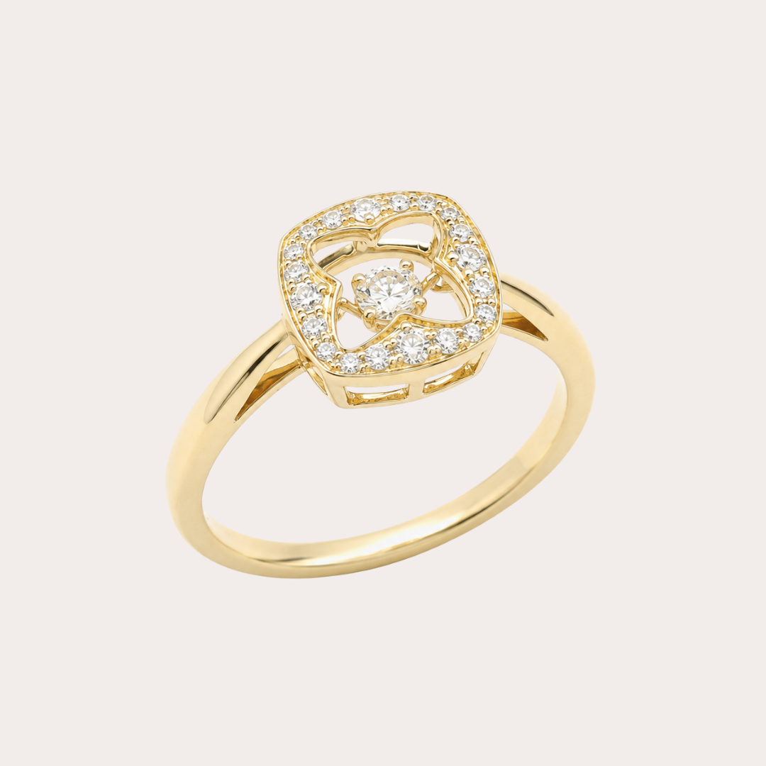 Solstice Cushion Dancing Ring