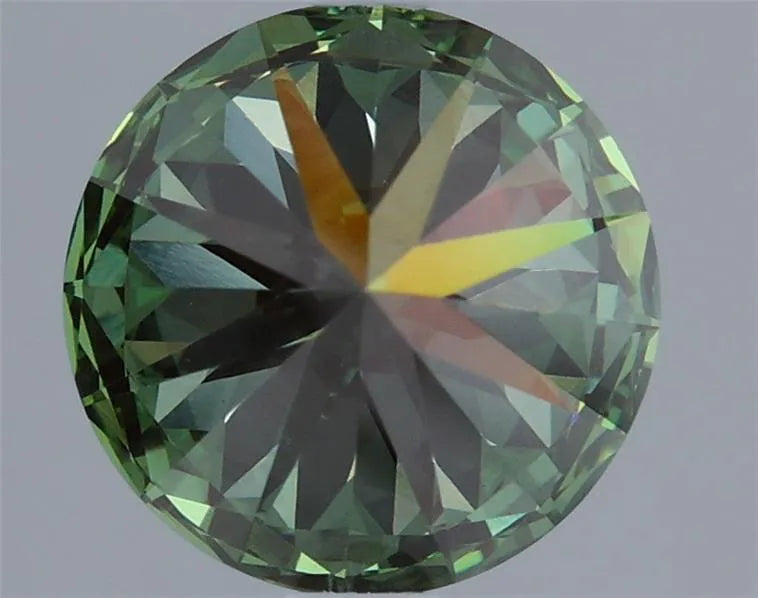 2.03ct Round Lab Grown Diamond (Colour Fancy Vivid Green, Clarity VS2, Cut ID, IGI Certified)