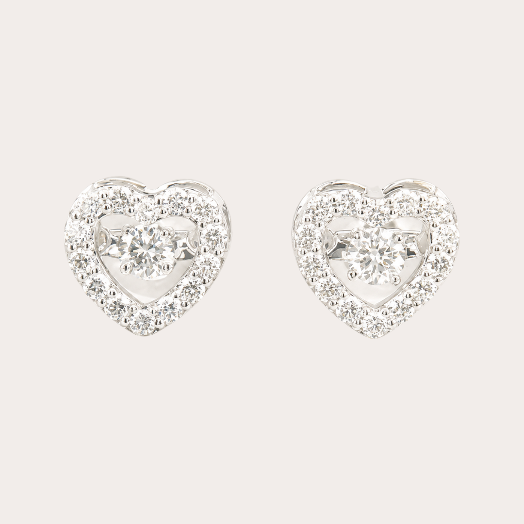 Heartbeat Dancing Stud Earrings