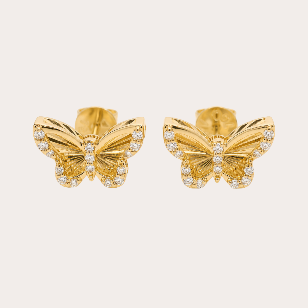 Flutter Wing Dancing Stud Earrings