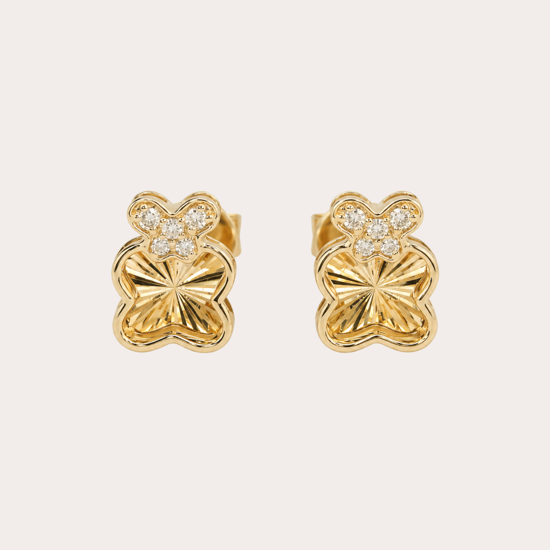 Petal Charm Dancing Stud Earrings