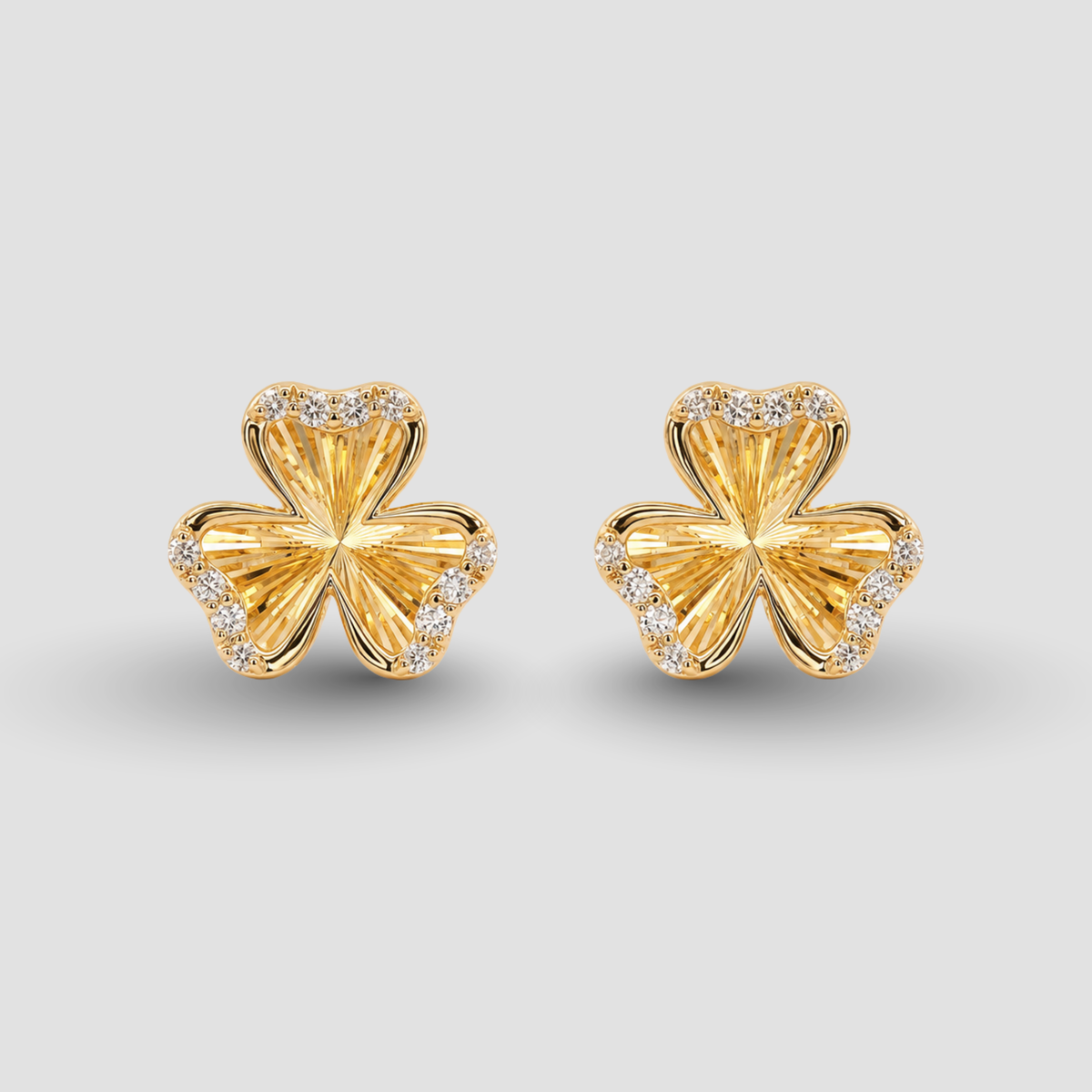 Anting Tusuk Menari Semanggi Emas