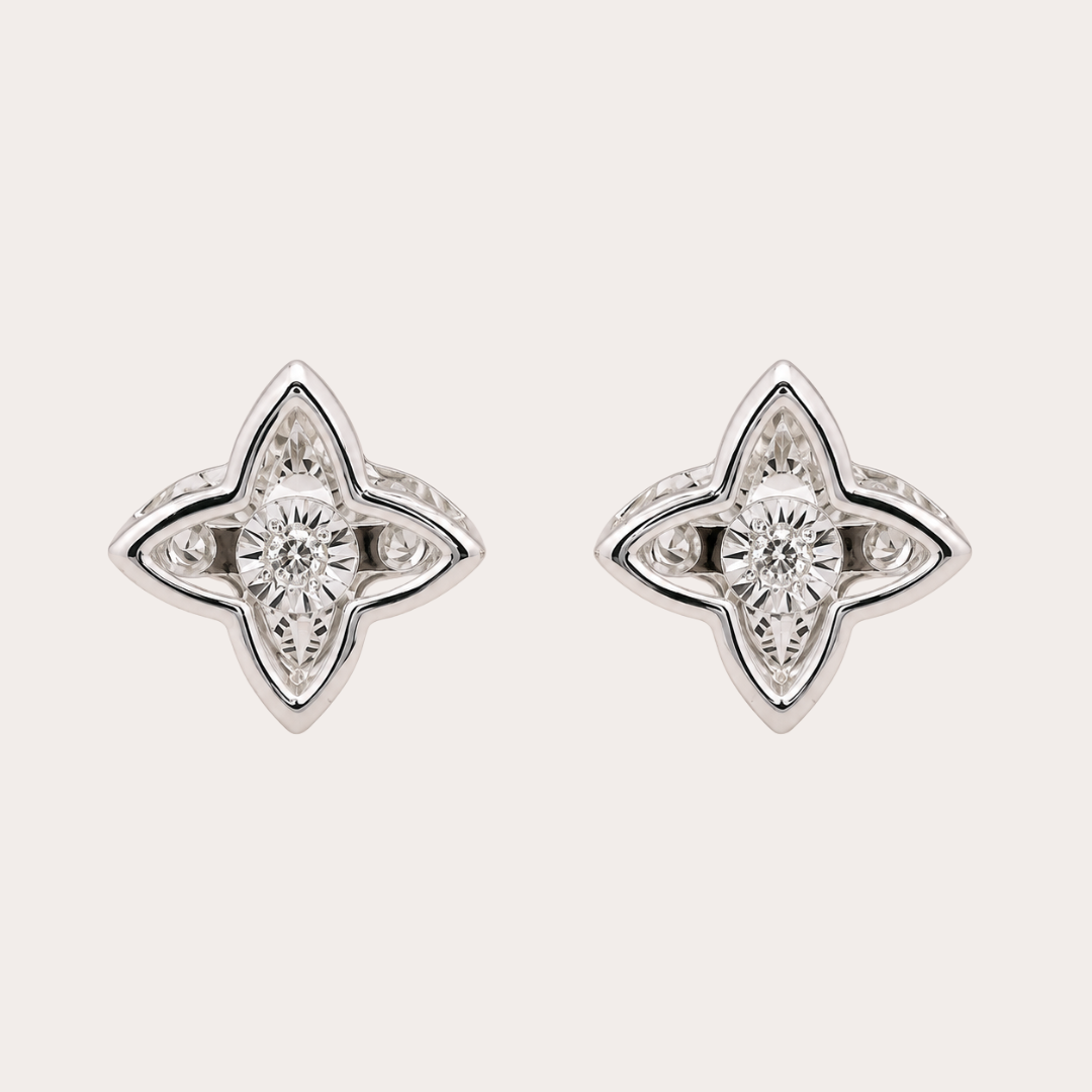 Starlit Cross Dancing Stud Earrings