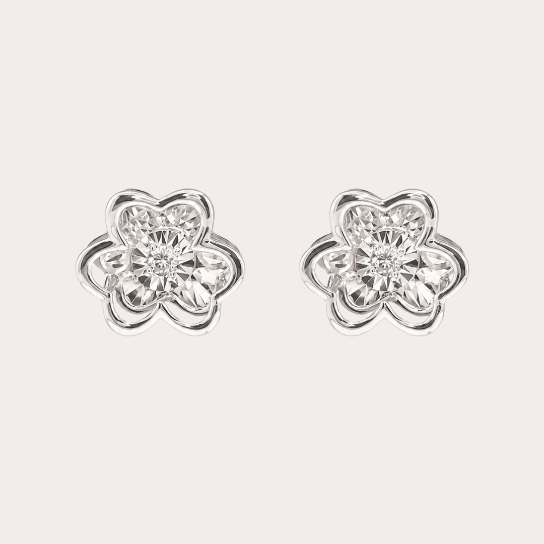 Petal Clover Dancing Stud Earrings