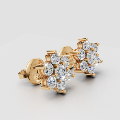 Bloom Solitaire Earrings 0.2 CT