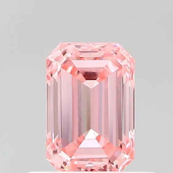 0.59ct Emerald Lab Grown Diamond (Colour Fancy Vivid Pink, Clarity VS2, IGI Certified)