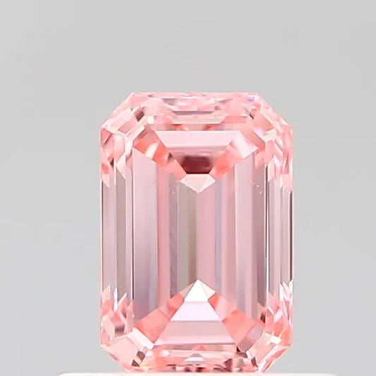 0.59ct Emerald Lab Grown Diamond (Colour Fancy Vivid Pink, Clarity VS2, IGI Certified)
