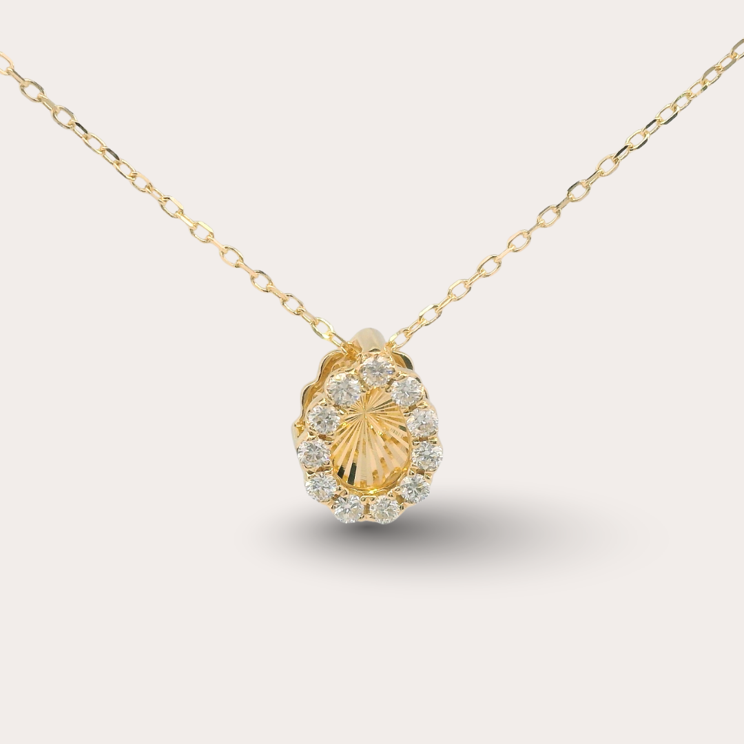 Golden Dewdrop Dancing Necklace