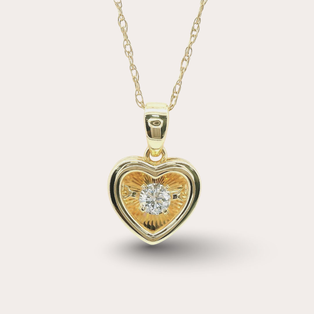 Golden Heartbeat Dancing Necklace