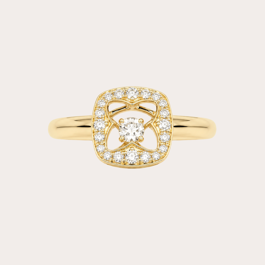 Solstice Cushion Dancing Ring