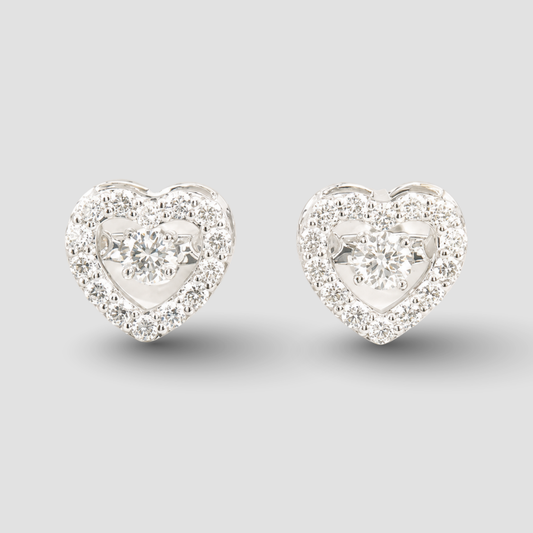 Heartbeat Dancing Stud Earrings