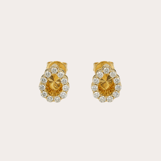 Anting Tusuk Dancing Dewdrop Emas