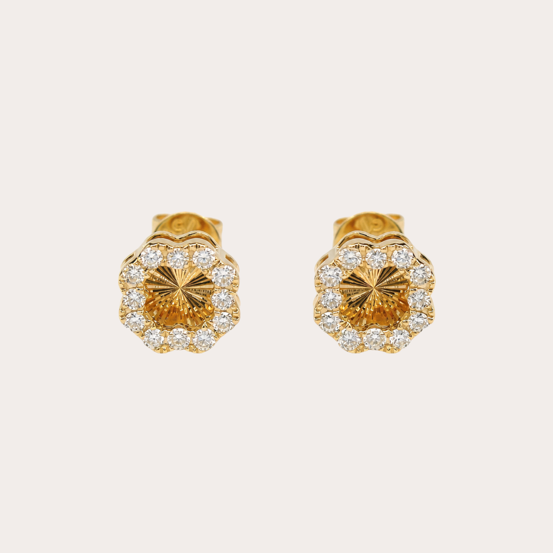 Sunbeam Bloom Dancing Stud Earrings