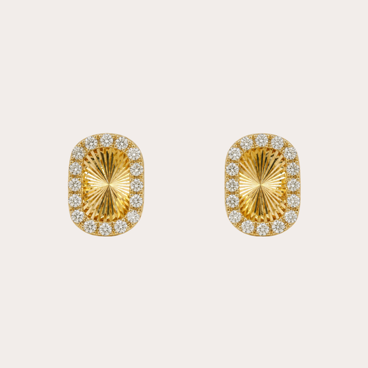 Anting Stud Dancing Sunburst Cushion