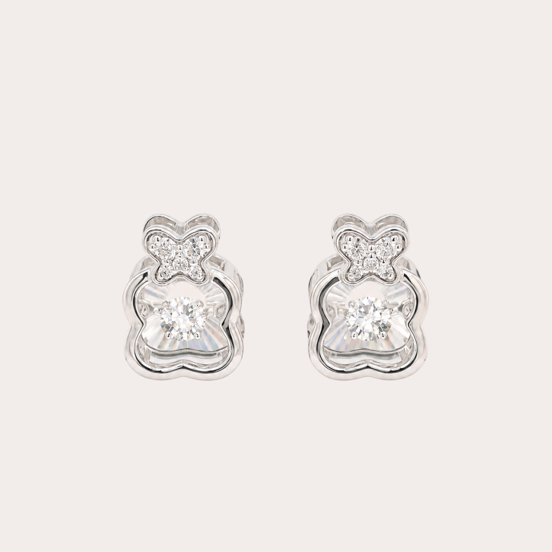 Teddy Twirl Dancing Stud Earrings