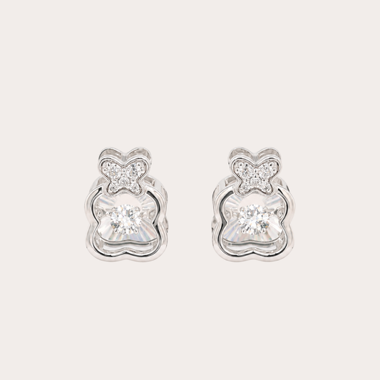 Anting-anting Stud Teddy Twirl Dancing