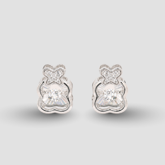Teddy Twirl Dancing Stud Earrings