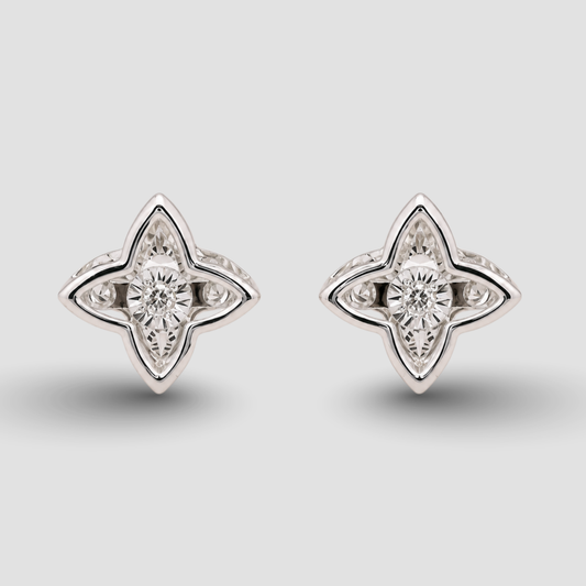 Starlit Cross Dancing Stud Earrings