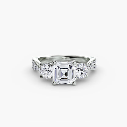 Three-Stone with Pavé Band 2