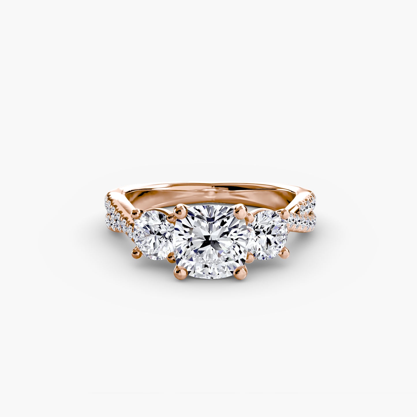 Three-Stone with Pavé Band 2