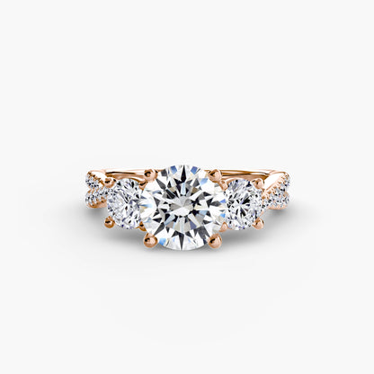 Three-Stone with Pavé Band 2