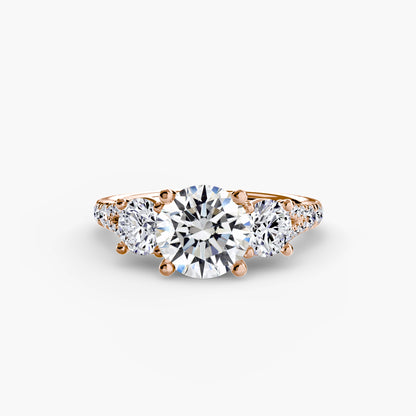 Three-Stone with Pavé Band 3