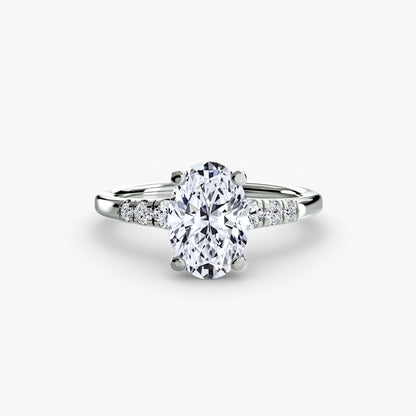 Solitaire with Shoulder Accents