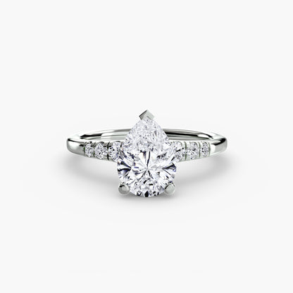 Solitaire with Shoulder Accents