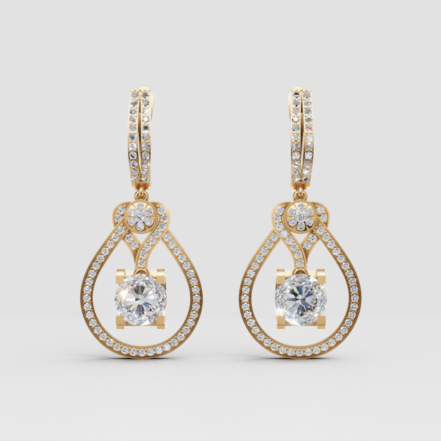 Anting Tusuk Mirror Heart Dancing (Salinan)