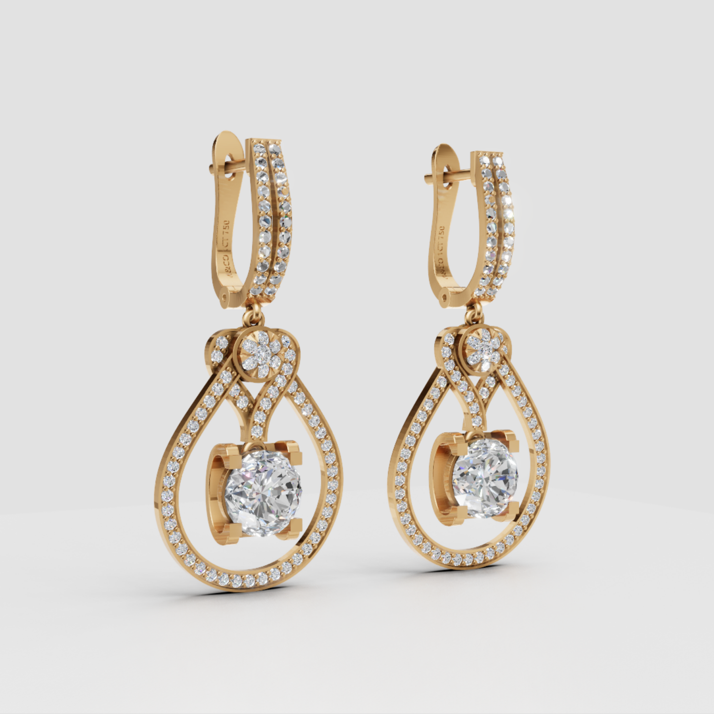 Anting Tusuk Mirror Heart Dancing (Salinan)