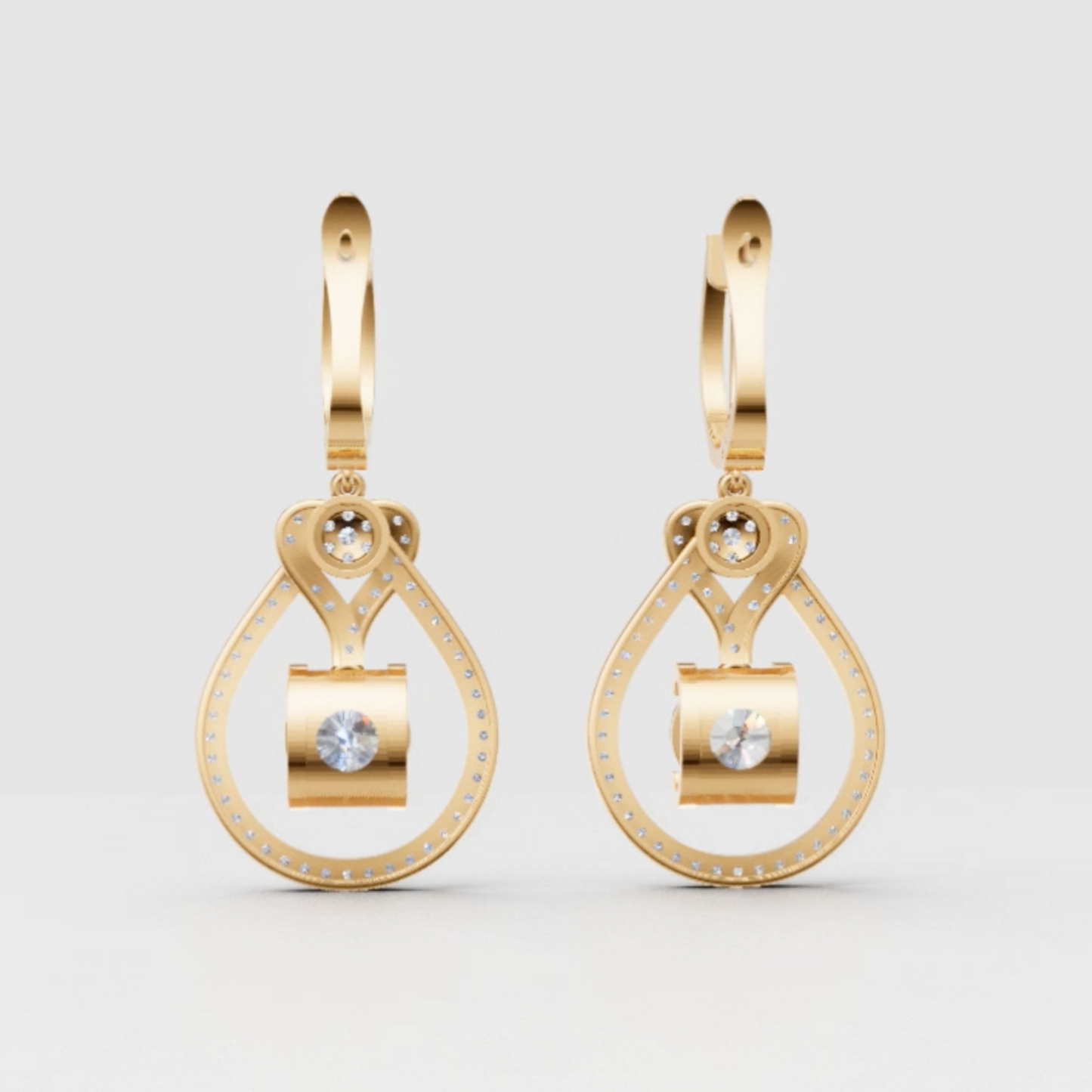 Anting Tusuk Mirror Heart Dancing (Salinan)