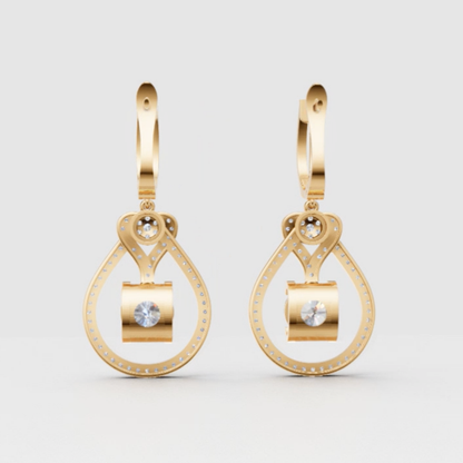 Anting Tusuk Mirror Heart Dancing (Salinan)