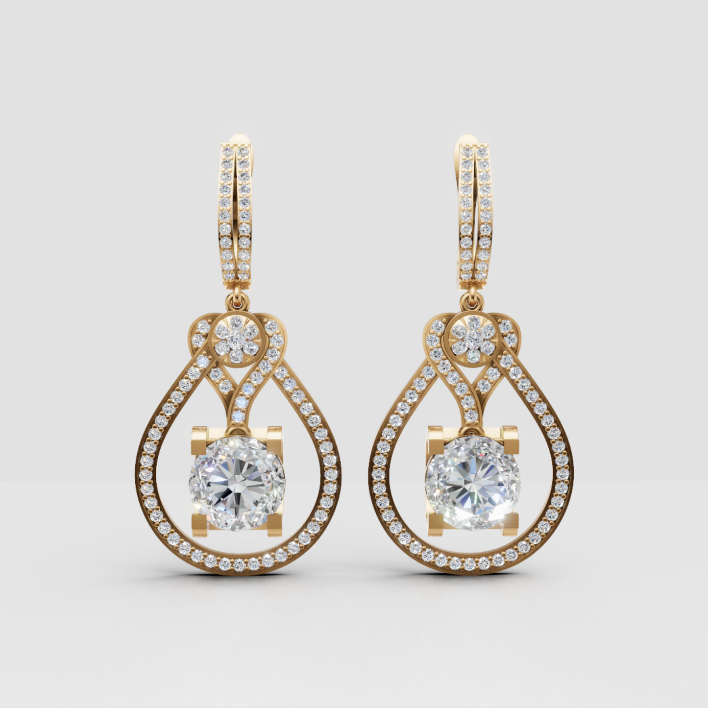 Anting Tusuk Mirror Heart Dancing (Salinan)