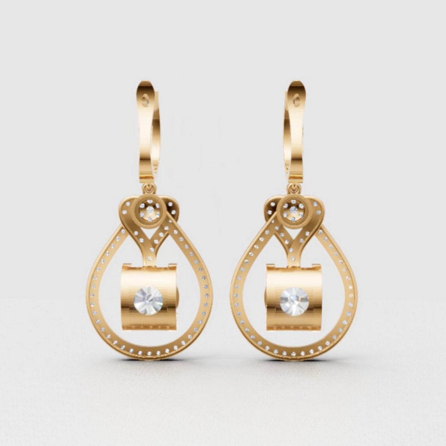 Anting Tusuk Mirror Heart Dancing (Salinan)