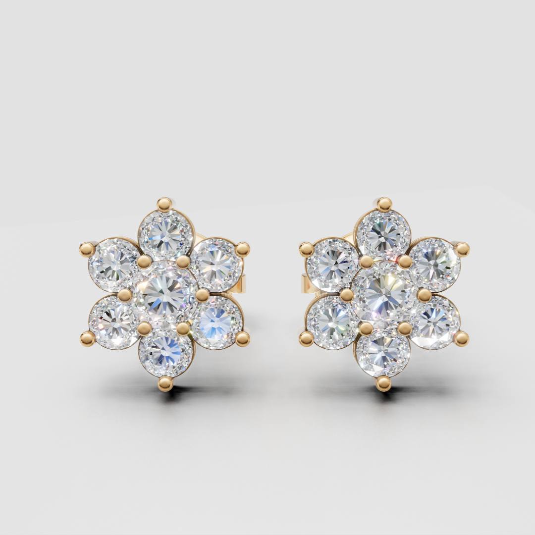 Bloom Solitaire Earrings 0.2 CT