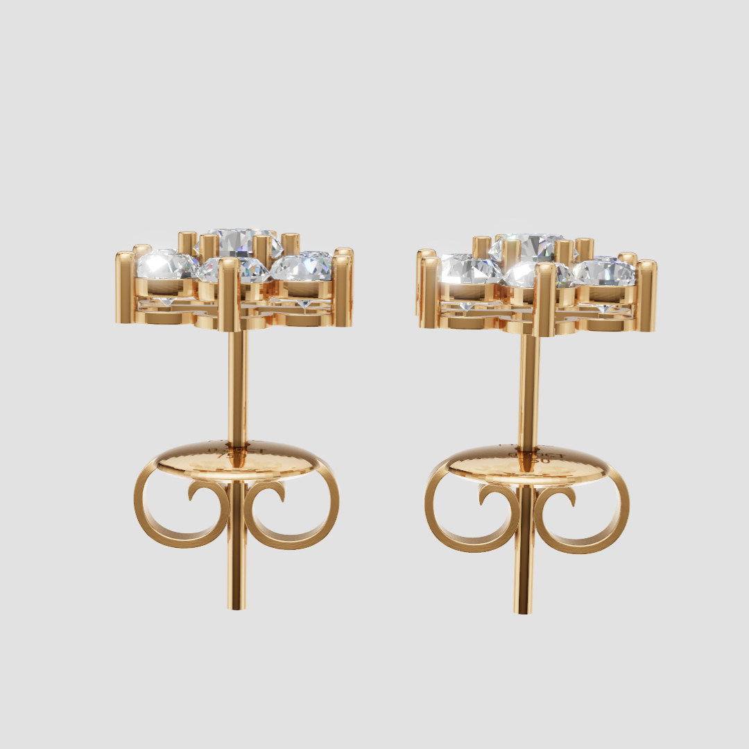Bloom Solitaire Earrings 0.2 CT
