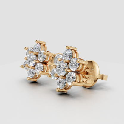 Bloom Solitaire Earrings 0.2 CT