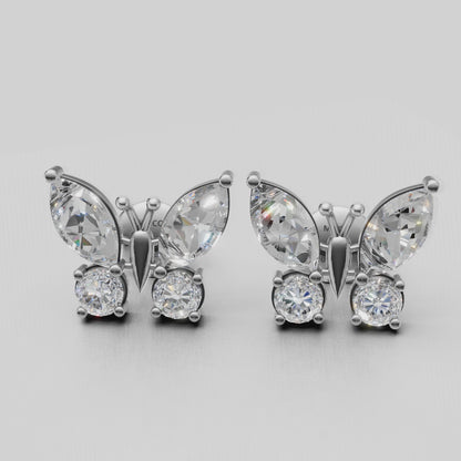 Flutter Diamond Studs Earrings