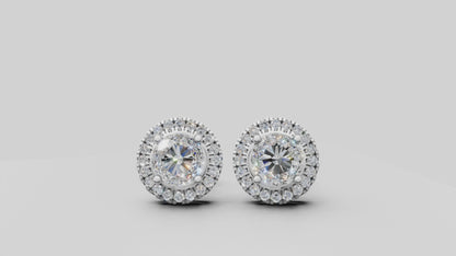 Round Studs with Detachable Halo