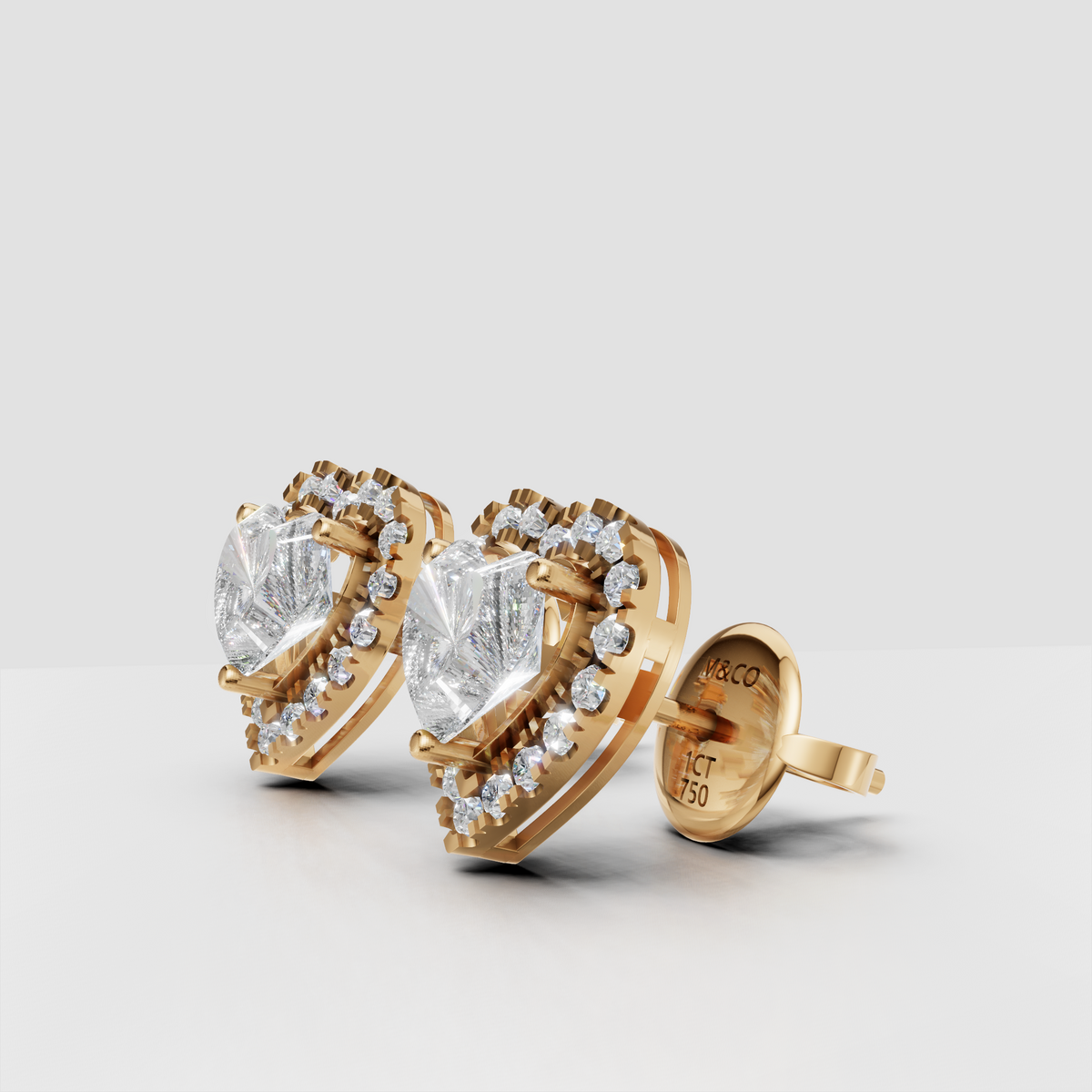 Anting Tusuk Hati Cermin Menari
