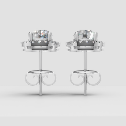 Round Studs with Detachable Halo