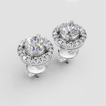 Round Studs with Detachable Halo