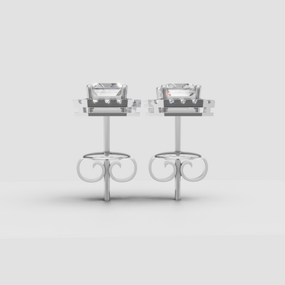Emerald Studs with Detachable Halo