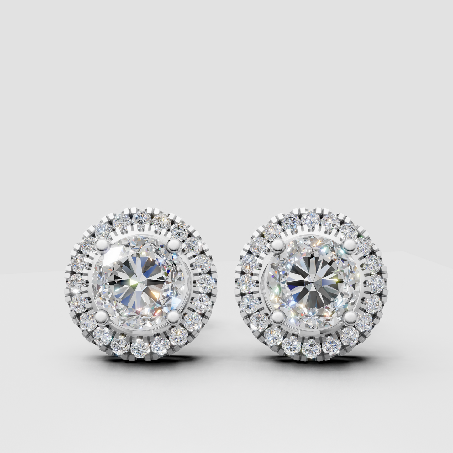 Round Studs with Detachable Halo