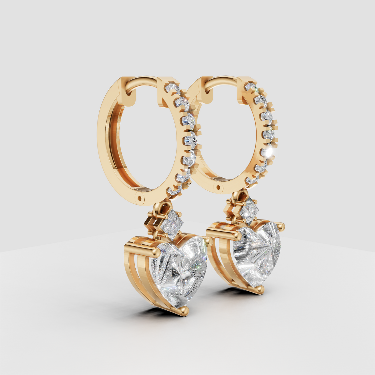 Anting Tusuk Mirror Heart Dancing (Salinan)